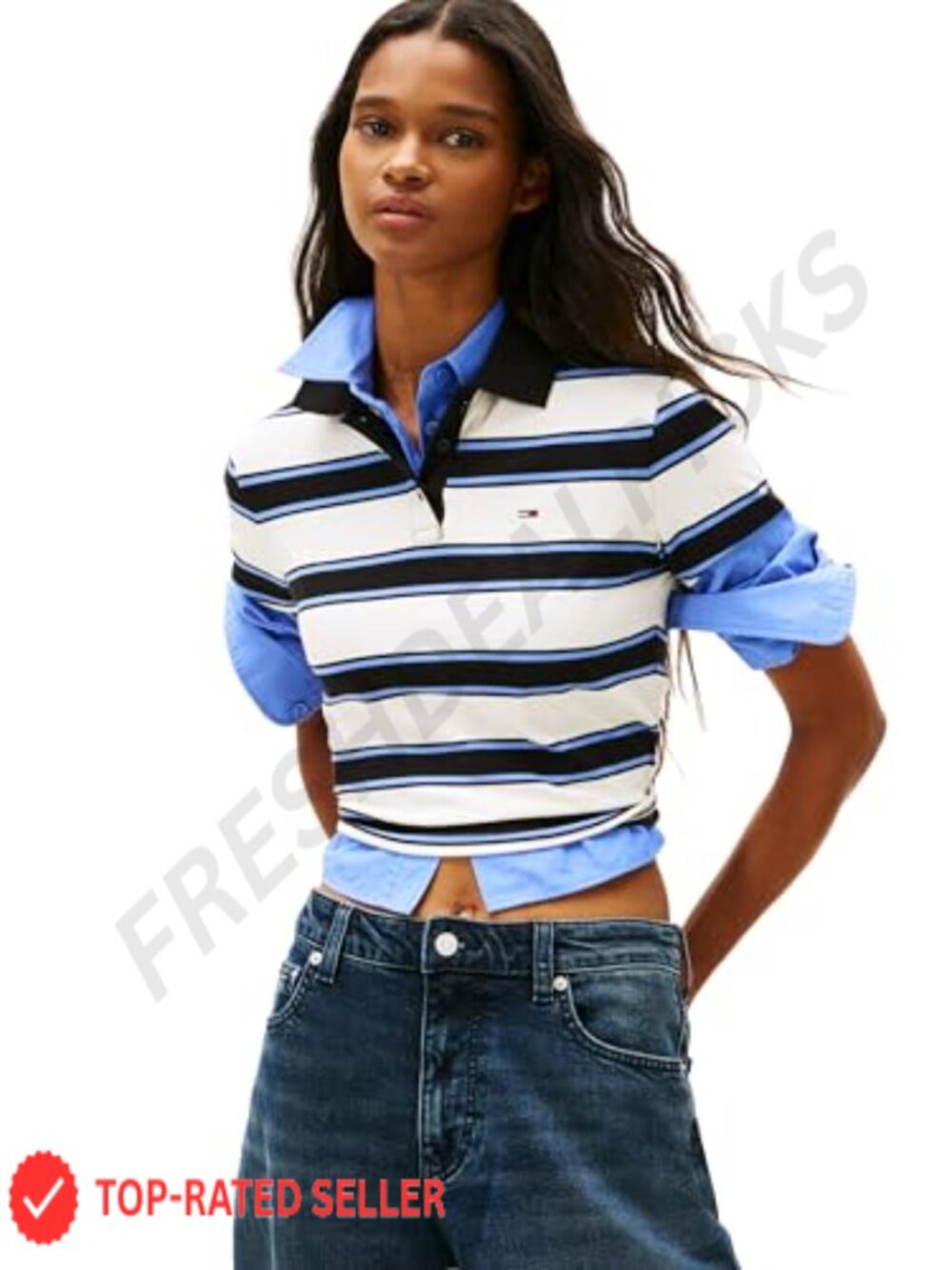 Women's Lightweight Cotton Short Sleeve Polo Shirt Embroidered Slim Fit Casual